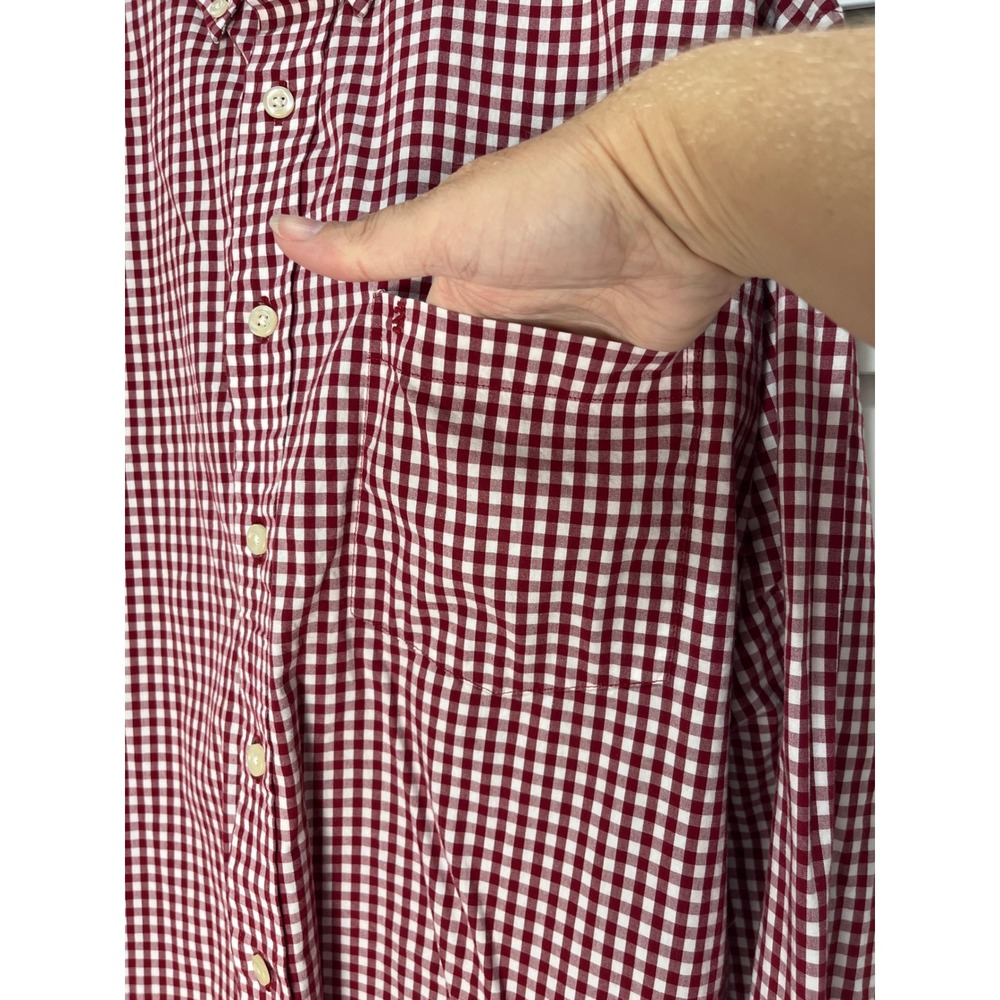 Imperfect Mens Gingham Button Down Shirts Bundle Red Black Long Sleeve 2XL‎ IZOD - Picture 4 of 16